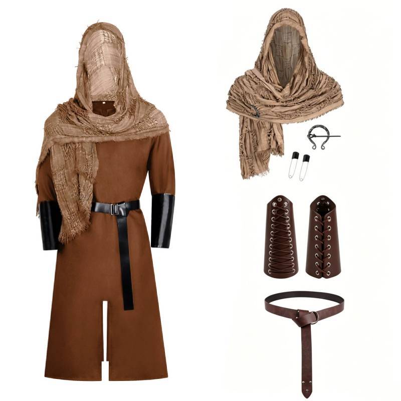 Templar Order Cosplay Suit With Hood For Costume Parties And Conventions