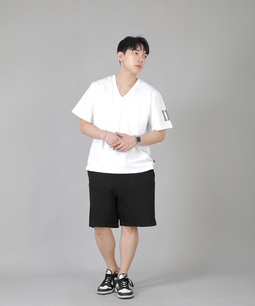 Seinteukeulu Plain Sweat Shorts Ess-352 Black