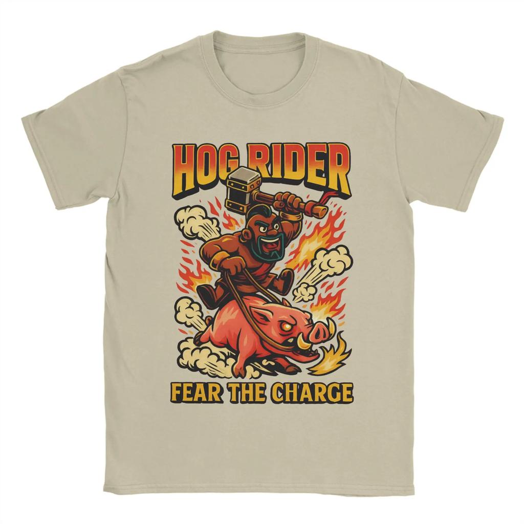 Vintage T Shirt Summer Hog Rider Popular T Shirts Cotton Tshirt for Men Awesome Printed Short Sleeve Tees