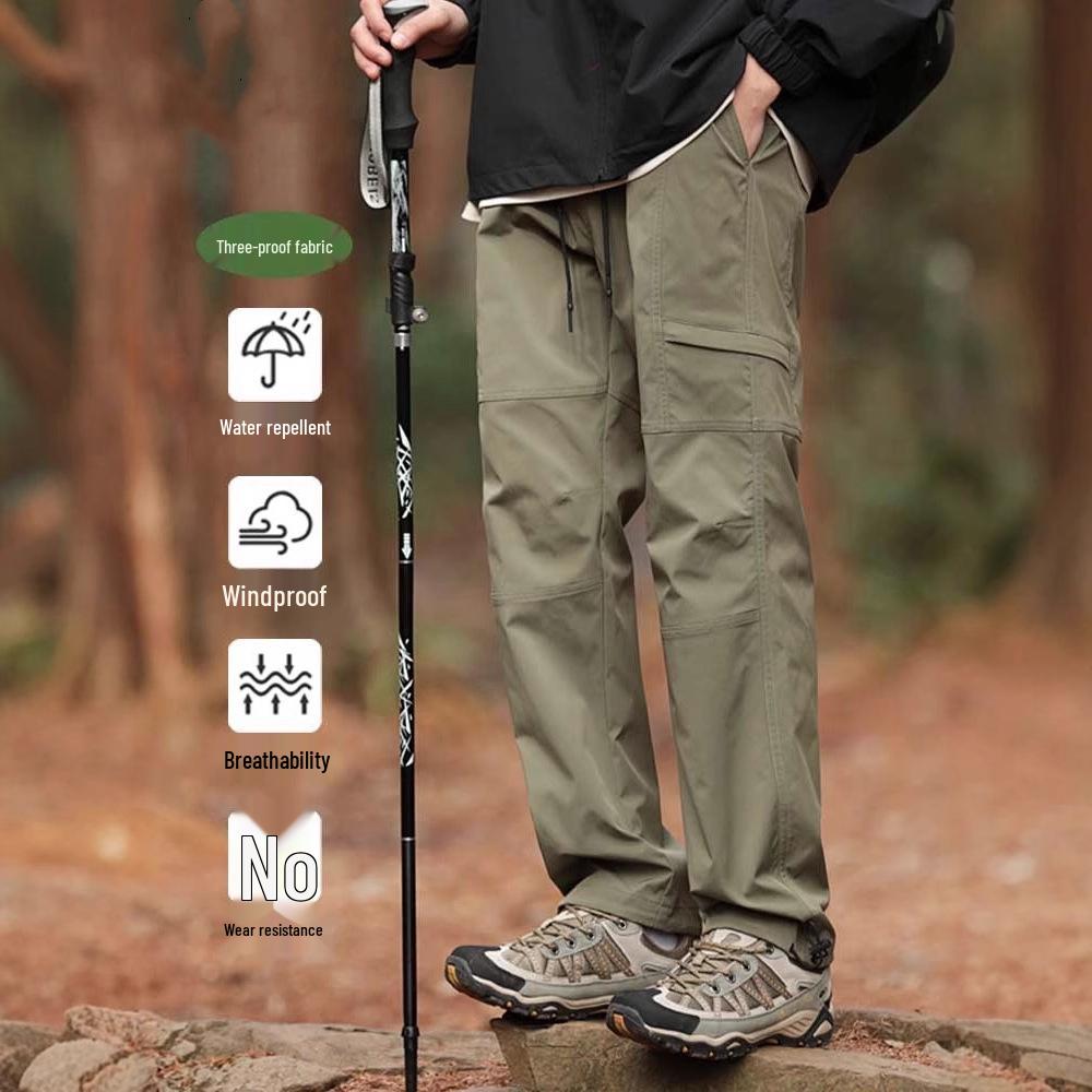 

Men s All-Season Windproof Waterproof Hiking Pants XL армія зелений колір