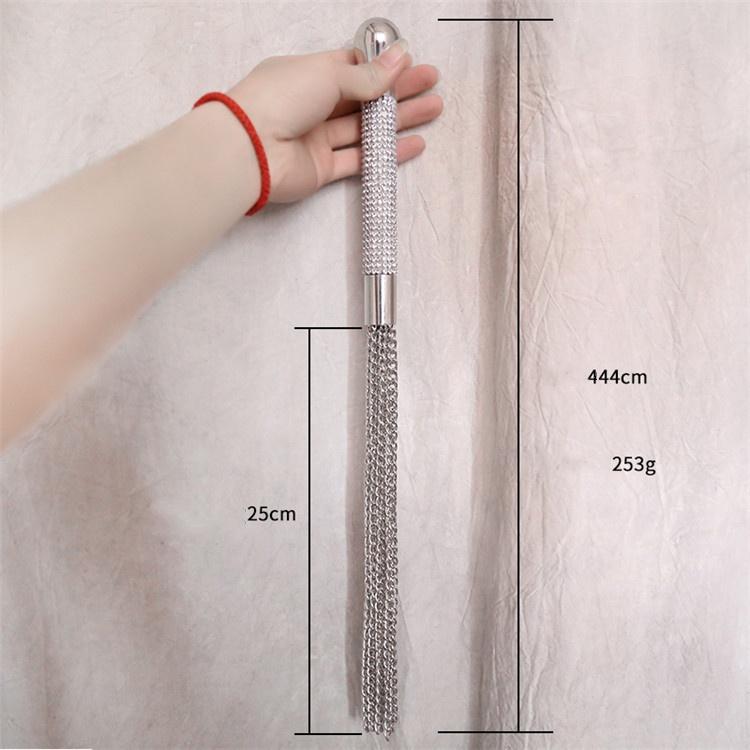 VaHppy Adult sexual games products Whip Slap SM BDSM Diamond handle Weighted Iron chain beard Tassel sex toys for Couple