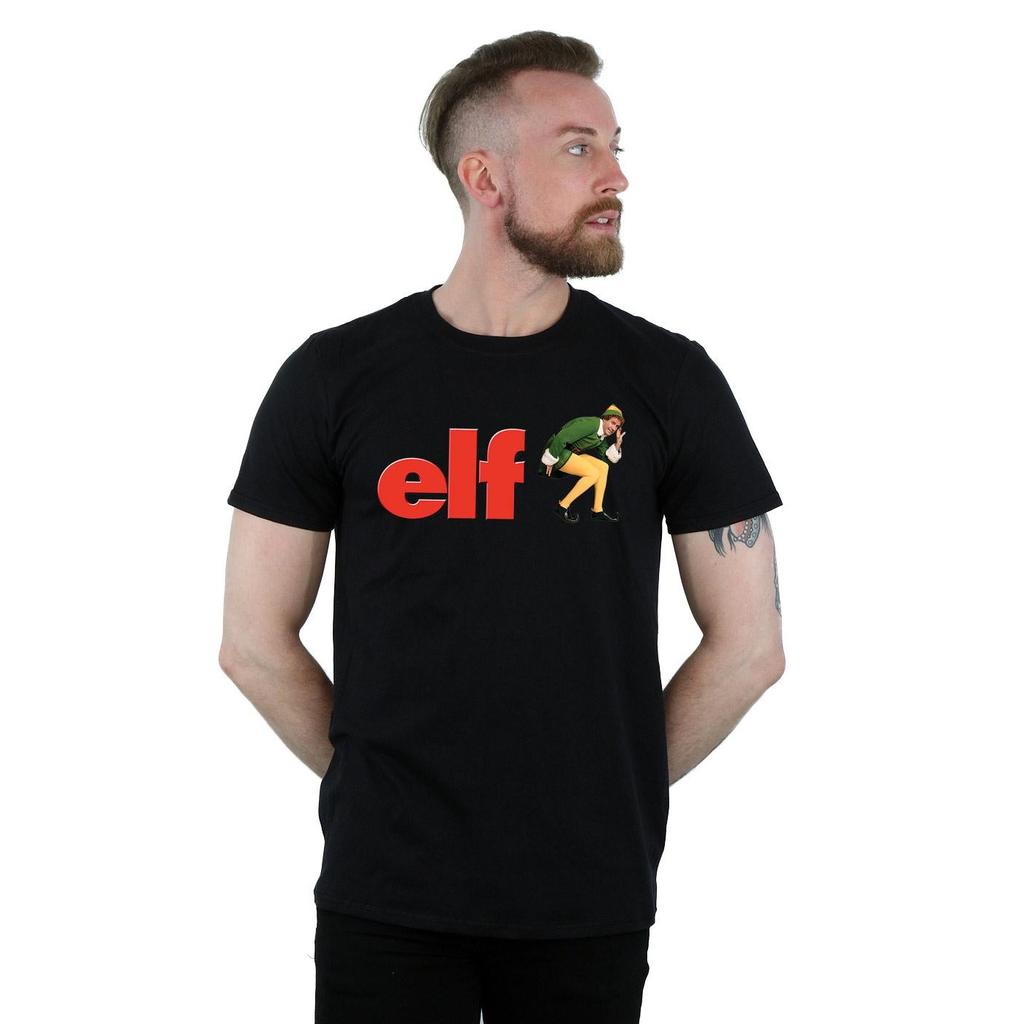 Elf Mens Crouching Logo T-Shirt