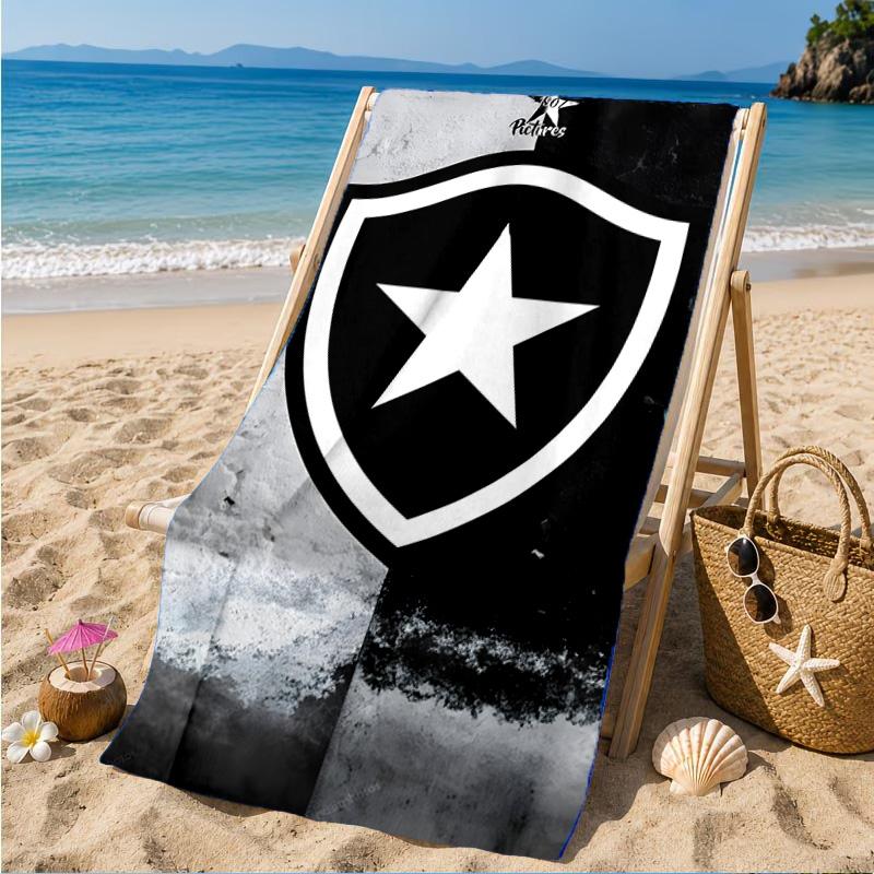Botafogo Pride Emblem Printed Microfiber Beach Towel, Soft And Absorbent, Quick-Dry, Ideal for Summer Travel, Beach Essential, Swimming Pool