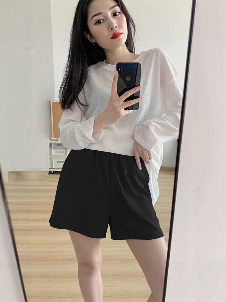 Adjustable Tummy Support Wide-Leg Maternity Shorts - Summer Style for Petite Women