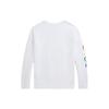 Ralph Lauren SS24 Logo Embroidered Crew Neck Long Sleeve Sweatshirt Kids White CWPOKNIY8021095-100