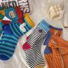 Cute Cartoon Socks for Girls, Spring and Autumn Mid-calf Cotton Socks, Quirky and Funny Illustrations, Long Calf Socks, and Trendy Socks Worn Outside