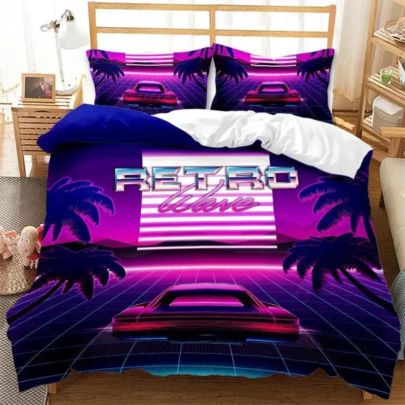 Hawaiian Summer Beach Seascape Palm Trees Comfortable Duvet Quilt Cover Pillowcase Bedding Set Bedroom Decoration Home Textile