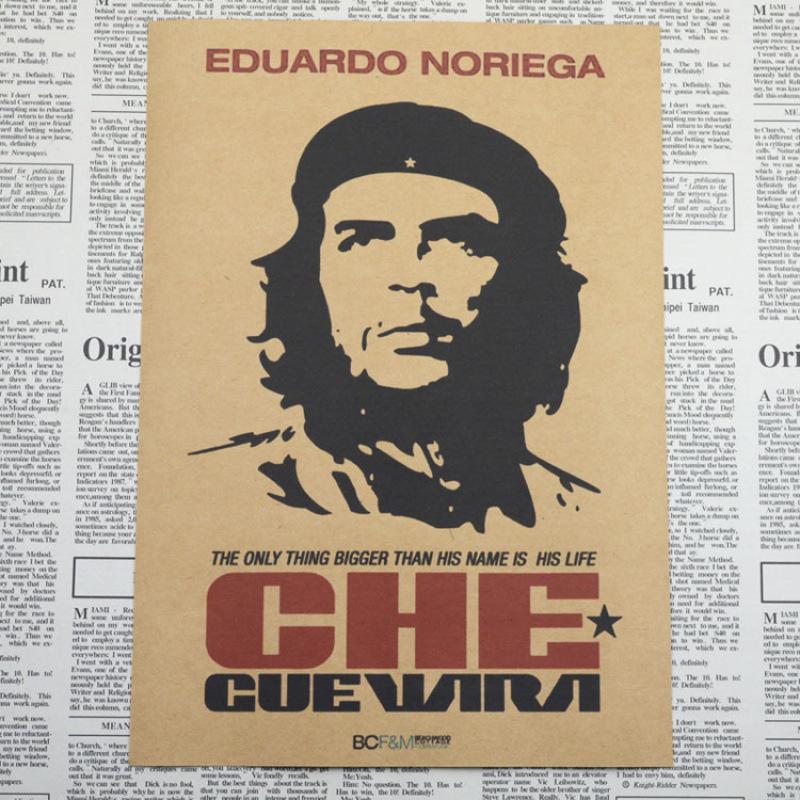 Che Guevara Red Revolution Retro Poster - Inspirational Kraft Paper Canvas for Bar Cafe Decor
