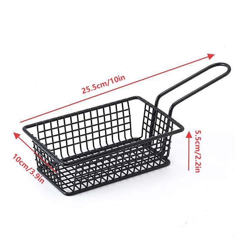 French Fries Basket Snack Bucket Fried Chicken Chip Storage Basket Food Frying Basket Oil Strainer Creative Tableware Container