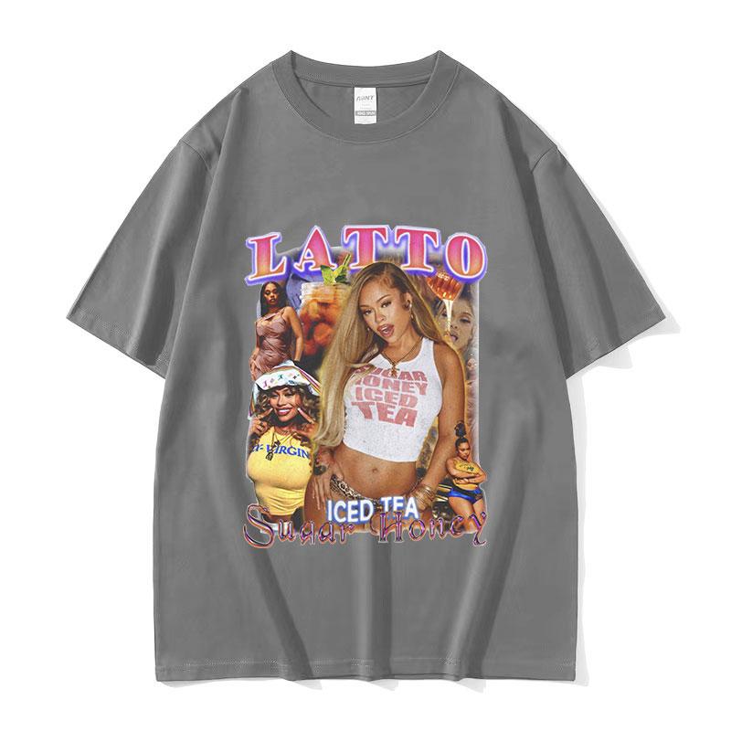 Rapper Big Latto Graphic T Shirt Unisex Women Hip Hop Retro Aesthetic Short Sleeve Tshirt Fashion Oversized Cotton Tees Streetwear