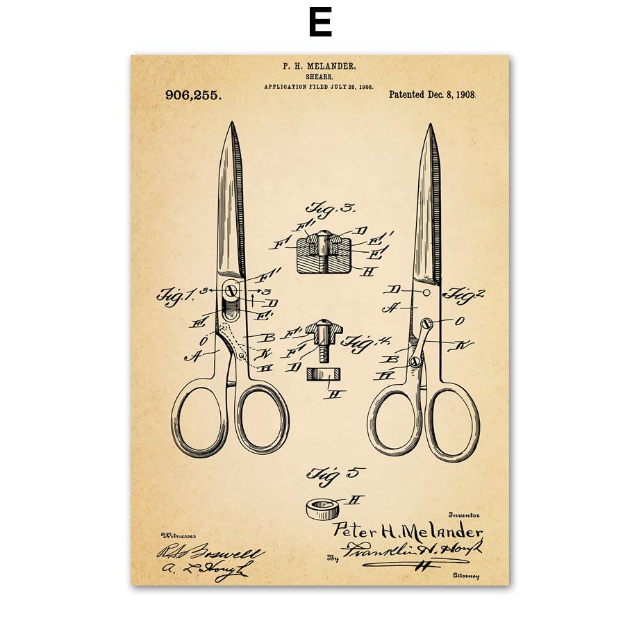 

Парикмахерская, патентная настенная живопись на холсте, машинки для стрижки волос, ножницы, сушилка, постеры и принты, художественная роспись, декор для гостиной 30X40 cm No Framed