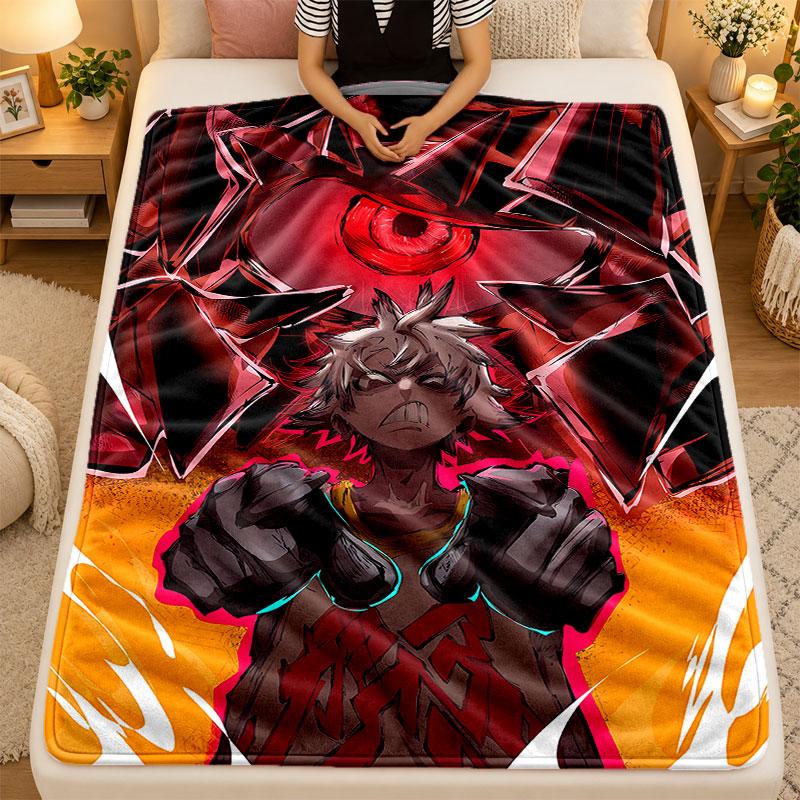 Flannel BlanketGachiakuta Warm Soft Throw Blanket for Indoor Sofa Bed Living Room Use