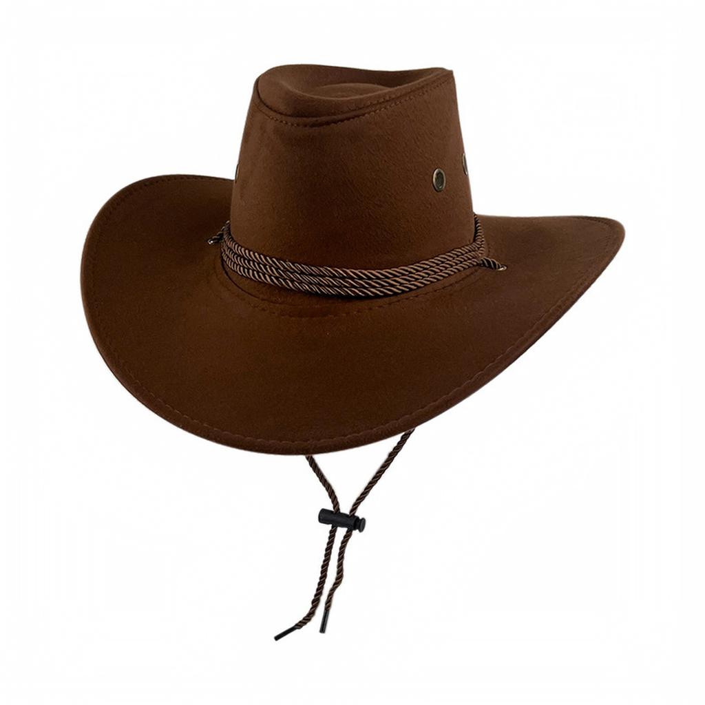 Unisex Western Hat Vintage Fedora with and Wool for Wind