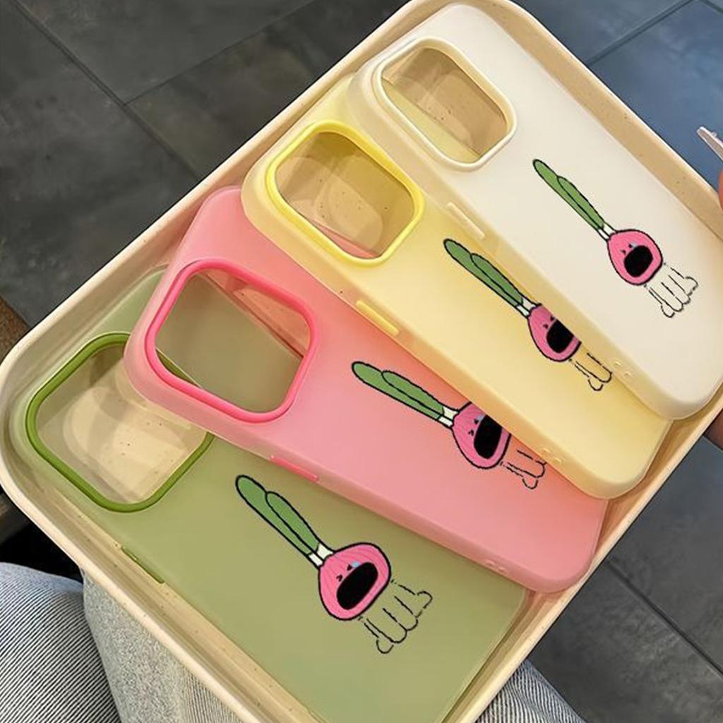 Jelly Two-in-one New Mobile Phone Case Holder for Apple 12 Three-dimensional Funny Three-in-one Mobile Phone Case Simple and Cute Style