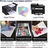 20X A4 Size Sheets Waterproof PVC Sticker Adhesive Craft Decal Rainbow Glitter Removable for Home Decoration