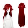Cosplay Long Straight Red Perfect for Parties and Includes 3 Bonus a Dedicated and a Memo Heat-resistant Wig, "Second Castle" Hair, Hair, Disguises.