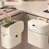Creative Wall Mounted Hanging Trash Can Bin for Kitchens Cabinet Door with Lid Kitchen Trash Bins Garbage Can Home