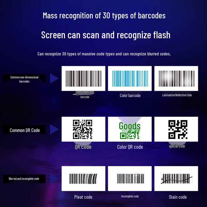 Shangchen Wireless 1D 2D Barcode Scanner with Charging Base