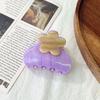 Elegant Acetic Acid Flower Hair Claw Small Flower Hair Crab Clip French Shark Clip  Women