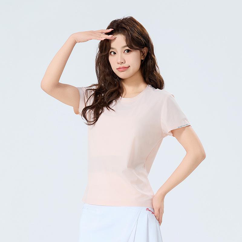 

Унисекс Летняя Быстросохнущая Футболка из Ледяного Шелка - Дышащая, Свободного Кроя для Бега и Спорта S