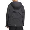 Adidas Originals X HAMCUS FW23 Three-Stripe Track Survey Hooded Jacket Unisex Jacket Charcoal-Black IX7079