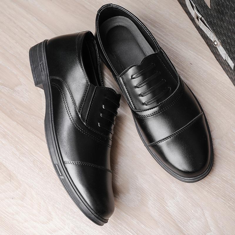 Men's Leather Driving Dress Shoes Soft Casual Three-Joint Fashion Slip-On Loafers.