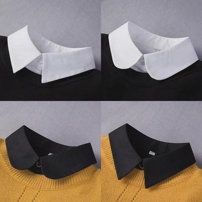 Women's White Pointed Stand-Up Collar for Autumn/Winter - Detachable & Versatile Decorative Shirt Collar