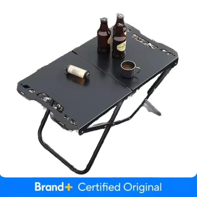 Multi Functional Outdoor Folding Table for Self Driving Hiking Convenient Metal Small Table Can Be Spliced To Hang Items Amagi