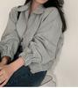 Korean Chic Autumn French Retro Lapel Zipper Suede Loose Versatile Long-sleeved Short Jacket