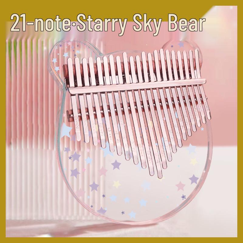 Crystal Transparent 17-Key Kalimba: Easy-to-Learn Portable Thumb Piano for Beginners