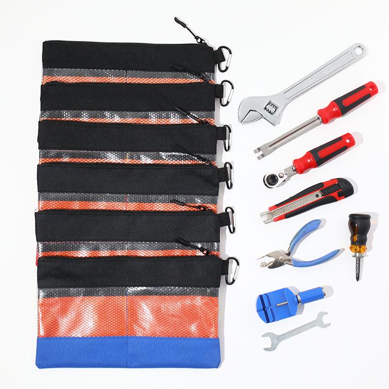 Waterproof Transparent Zipper Oxford Tool Bag - Multifunctional Electrician & Hardware Storage