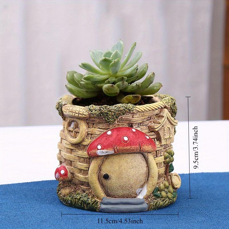 

1 шт. ретро хиппи карета смола цветочный горшок, креативный декор для помещений и улицы цветочный горшок, многофункциональное украшение комнаты