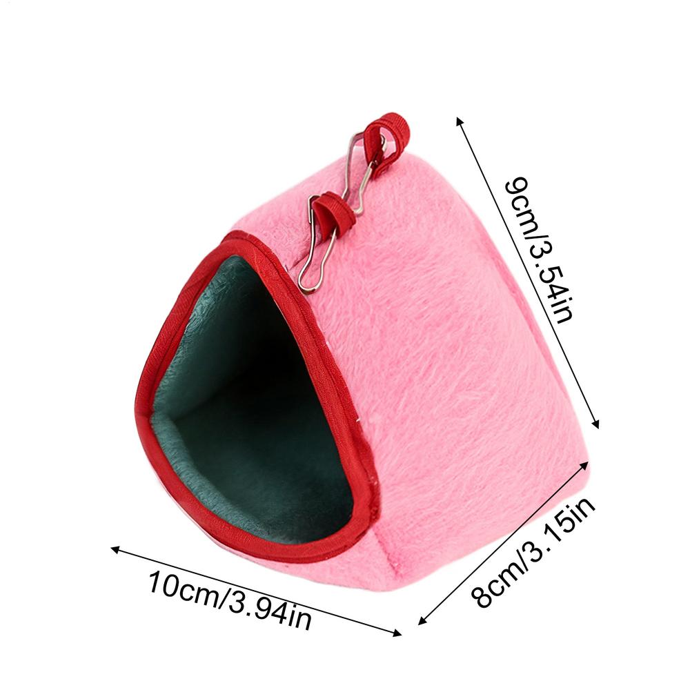 

Hamster Hanging Nest Warm Semi-Enclosed Scratch-Resistant Hamster House Hammock Hamster Cage Deco For Golden Hamster рожевий