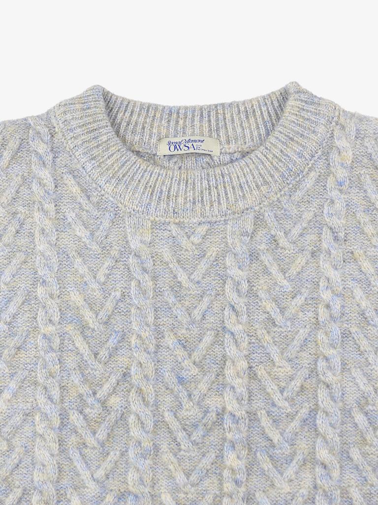 Ousa Heathered Cable Round Knit 3 Colors