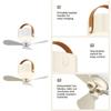 Remote Control USB Mini Ceiling Fan With LED Light 3 Speed Portable Hanging Fan For Camping Tent Outdoor Emergency