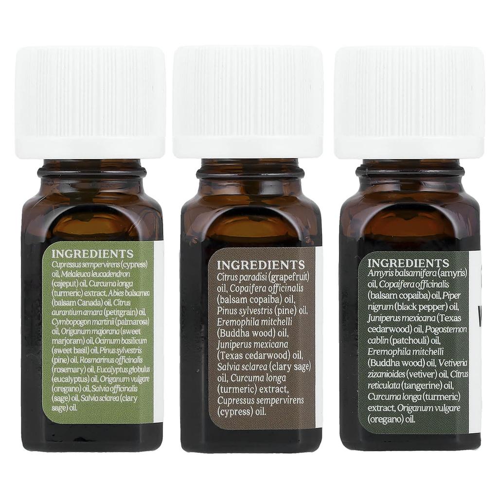 Aura Cacia A Walk-in-the-Woods Kit, Pure Essential Oil Blend, 3 Bottles, 7.4 Ml (0.25 Fl Oz) Each