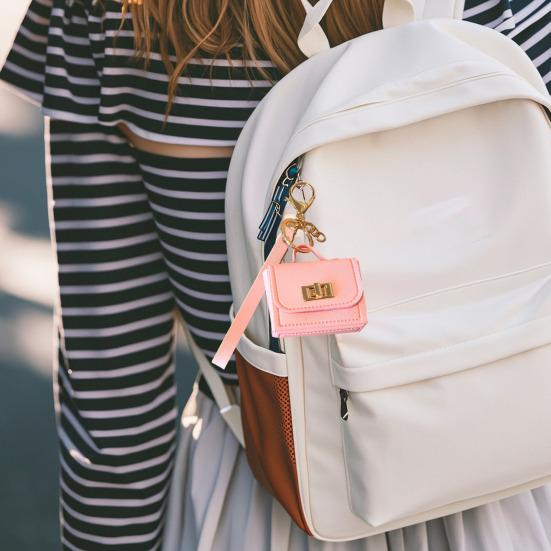 Keychain Pendant Mini Handbag Charm Key Chain with Versatile Hanging Buckle Wear-Resistant Imitation Leather