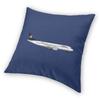 Lufthansa Airbus A350 Square Pillowcase Polyester Linen Velvet Pattern Decorative Throw Pillow Sofa Seater Cushion Cover 18"