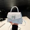 Summer New Printing Casual Texture Small Fresh Butterfly Casual Shoulder Portable Crossbody Small Square Bag Woman