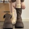 Autumn Winter Slim Women Ankle Boots Female Platform Thick Bottom Short Booties  De Mujer