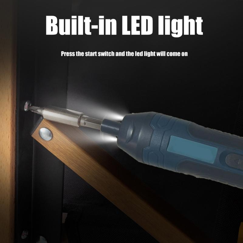 Electric Screwdriver 4 Torques Settings Magnetic Head Design Battery Powered Tool Cordless Screwdriver