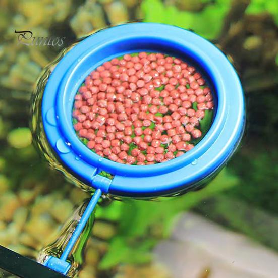 Fixierter Futterfisch-Ringfutterspender Bereich Futtertablett Aufhängung Kunststoff Aquarium Station Schwimmend mit Saugnapf für Guppy Betta Goldfisch Reinigung