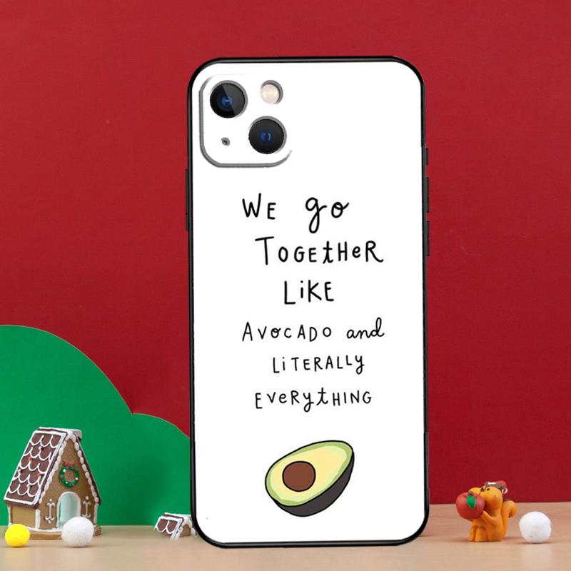 Funny Avocado Quotes Phone Case For iPhone 16 15 Pro 11 14 Pro Max 12 13 Mini XS X XR 16 Plus 16e Cover Coque
