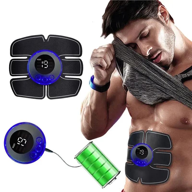 Electric EMS Abdominal Muscle Stimulator Trainer Arm Leg Back Smart ABS Trainer Massager Body Building Shaping Massage Device Body Fitness Exerciser