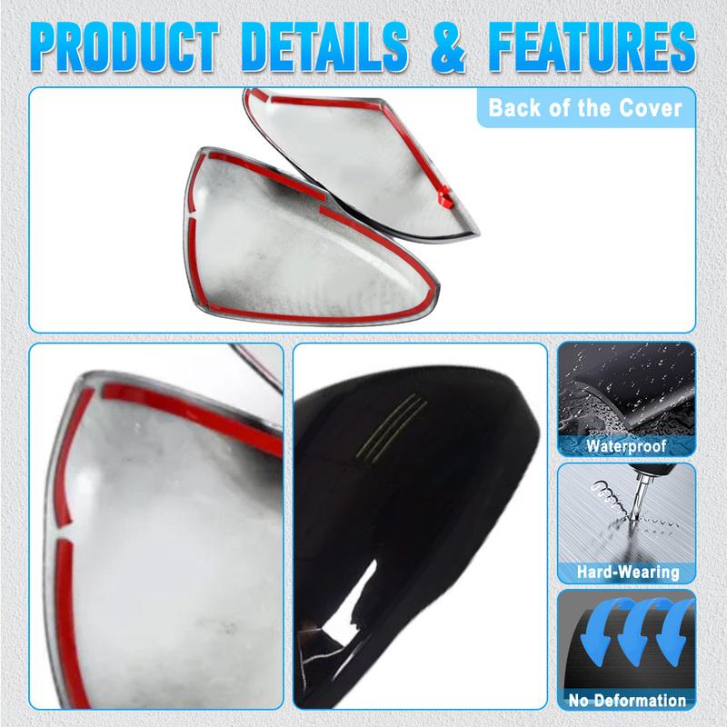 For Ford Focus MK4  - US version Carbon Fiber Pattern Mirror Case Black Side Wing Rearview Mirror Cover Trim LHD