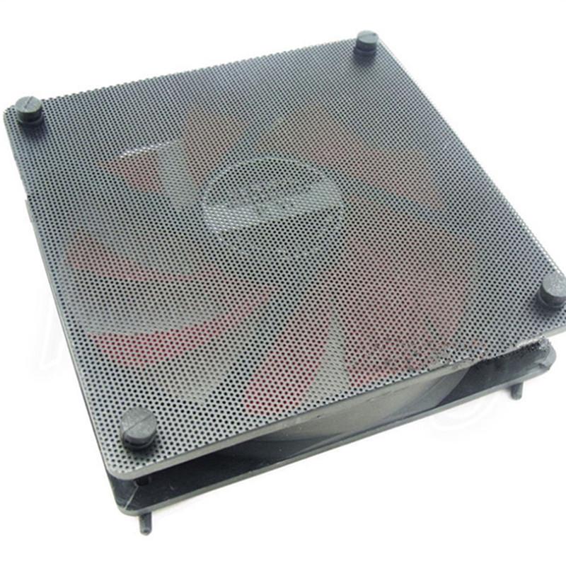 5Pcs 120Mm Cuttable Black Pvc Pc Fan Dust Filter Dustproof Case Computer Mesh
