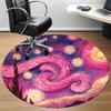 1PC Spiral Galaxy Office Round Area Rug, Indoor Mat Suitable ForOffice, Under Office Chairs Bedroom Living Room Home Decor, Room Deco f049