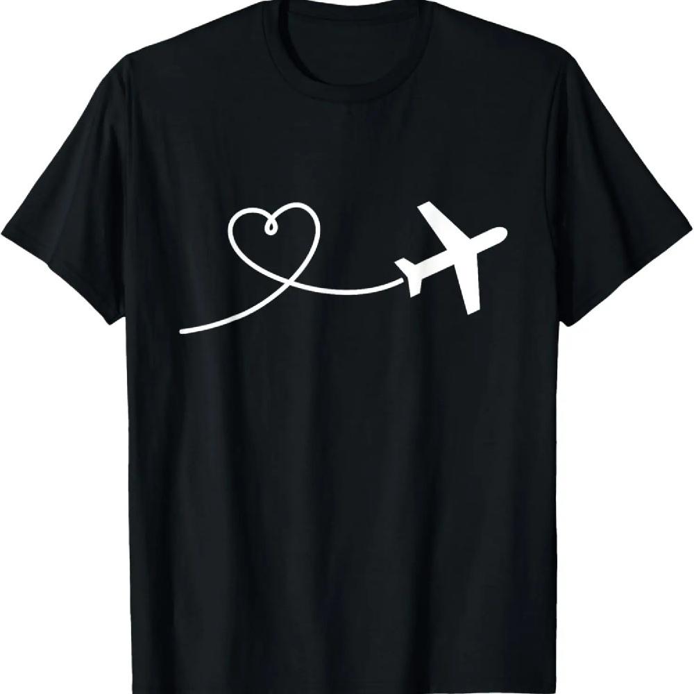 

Airplane heart T-Shirt XXXL