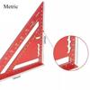 New 7 Inch Triangle Ruler Measurement Tool Carpenter Tools Inch Metric Angle Ruler Speed Square Woodworking Tools
