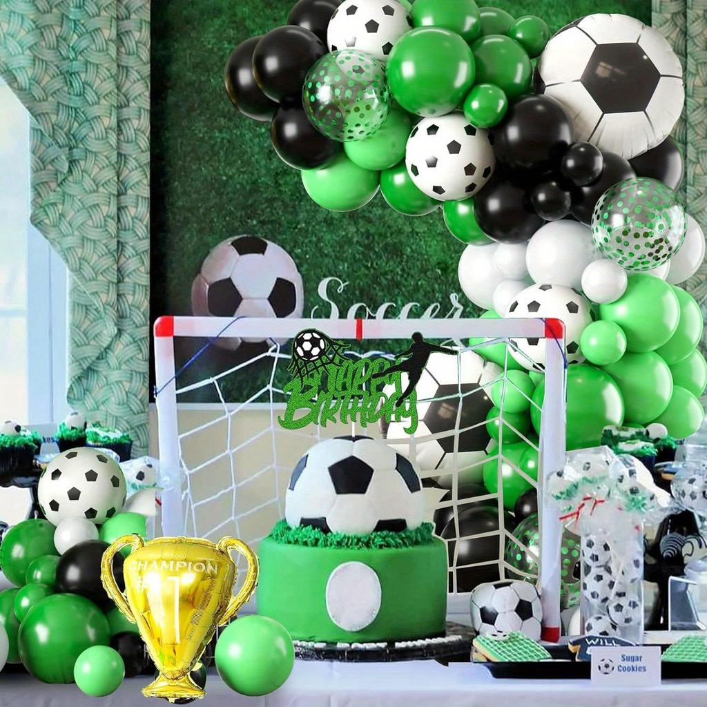 Neujahrs-Fußballpokal-Ballonkette - EM-Thema Geburtstag Dekoration